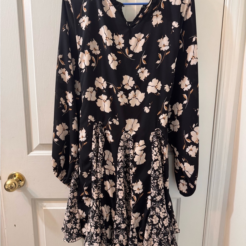 Mittoshop Black and Cream Floral Dress. Never worn new without tags.